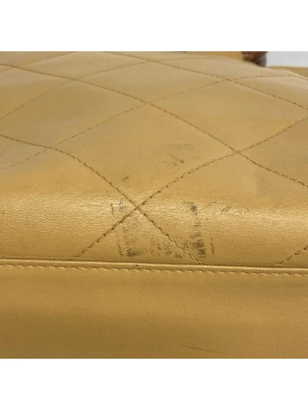 Chanel Handbag Quilted Leather Brown Gold